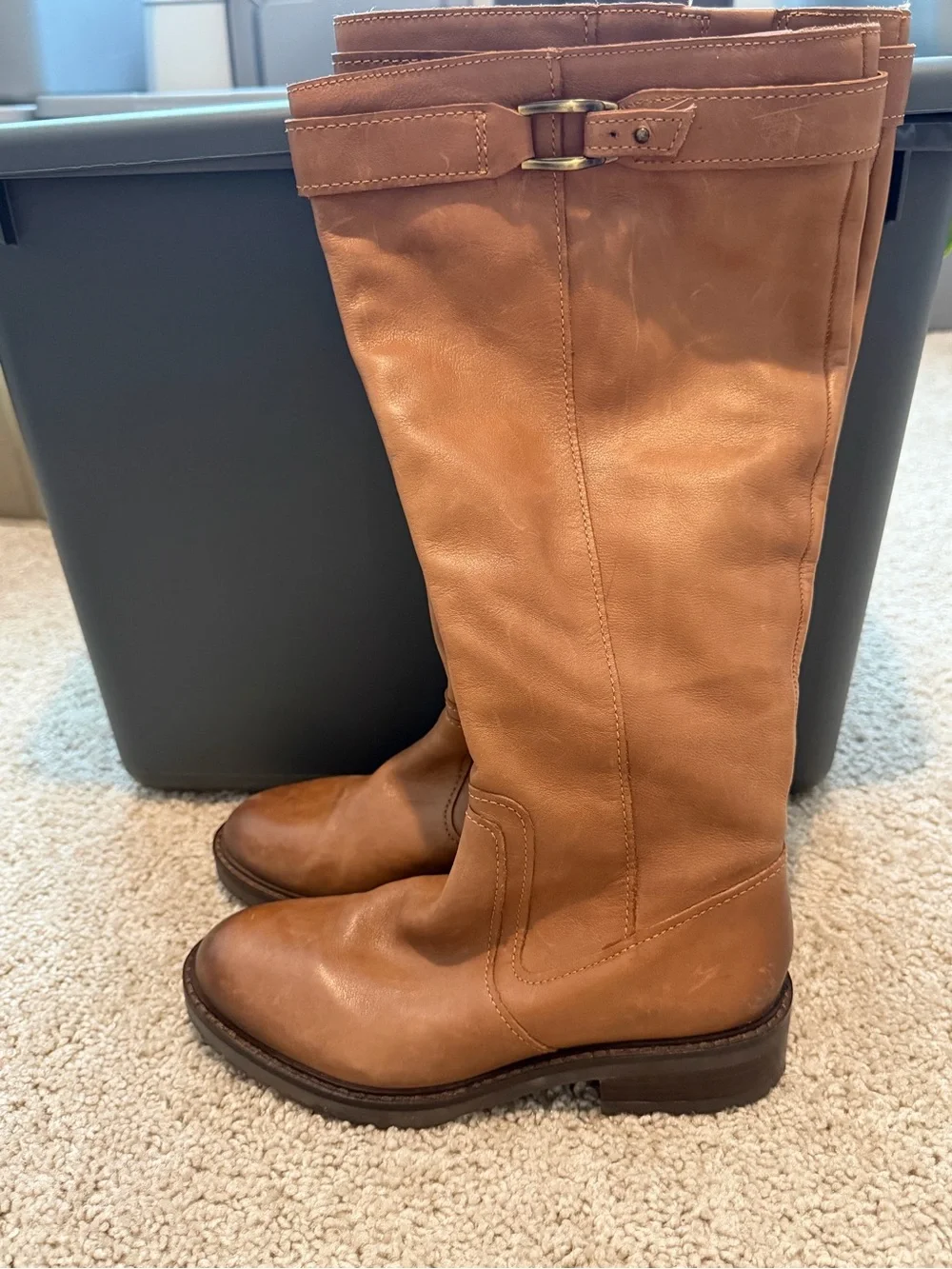 Naturalizer 27 Edit Cayce Chestnut Leather Knee High Boots Women’s Size 6